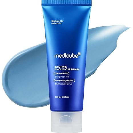 m b m Medicube Zero Pore Blackhead Mud Facial Mask - Skin Cooling & Pore Tightening - 3 Minute Quick Dry Formula with AHA, BHA, PHA, and Pore-Purifying Clay - Korean Mud Mask 3.52 oz - Image 1